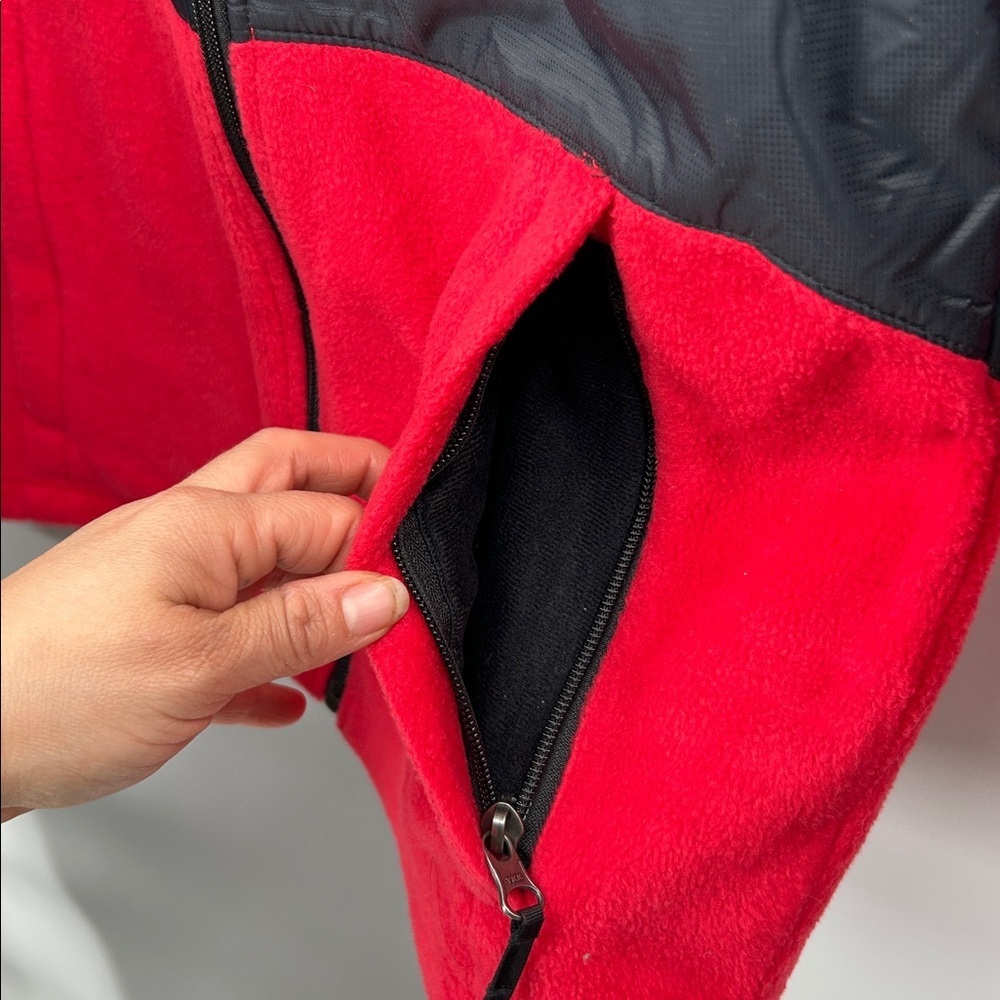 Columbia Youth Large Red Black Fleece Jacket Full Zip Outdoor L (14-16) - Picture 5 of 7